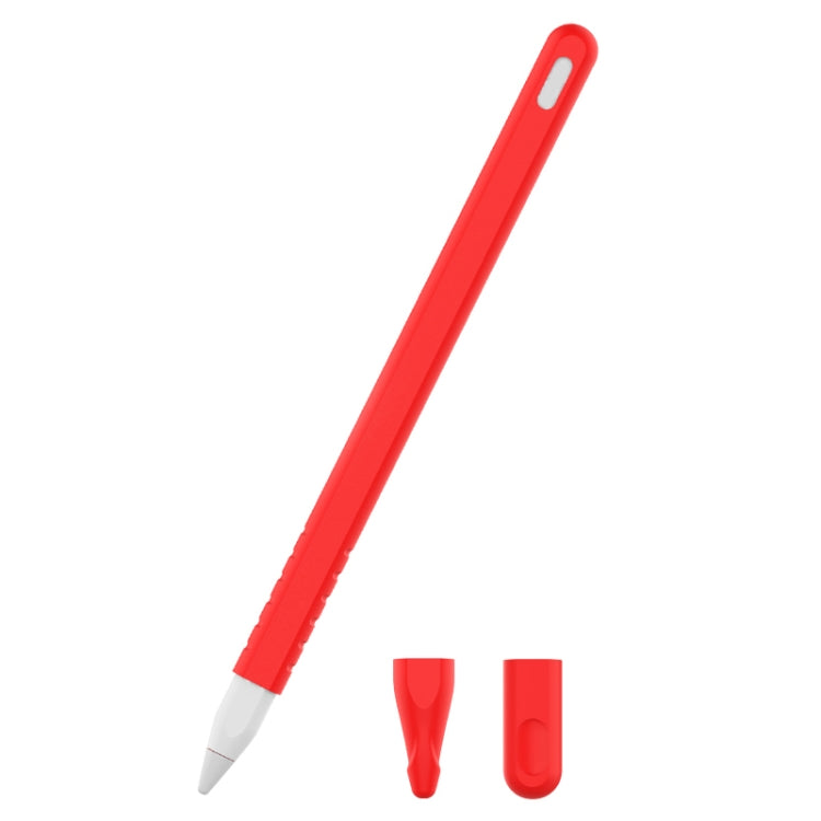 3 合 1 純色矽膠觸控筆保護套組，適用於 Apple Pencil 2