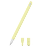 3 合 1 純色矽膠觸控筆保護套組，適用於 Apple Pencil 2