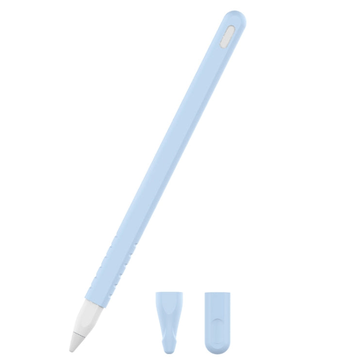 3 合 1 純色矽膠觸控筆保護套組，適用於 Apple Pencil 2