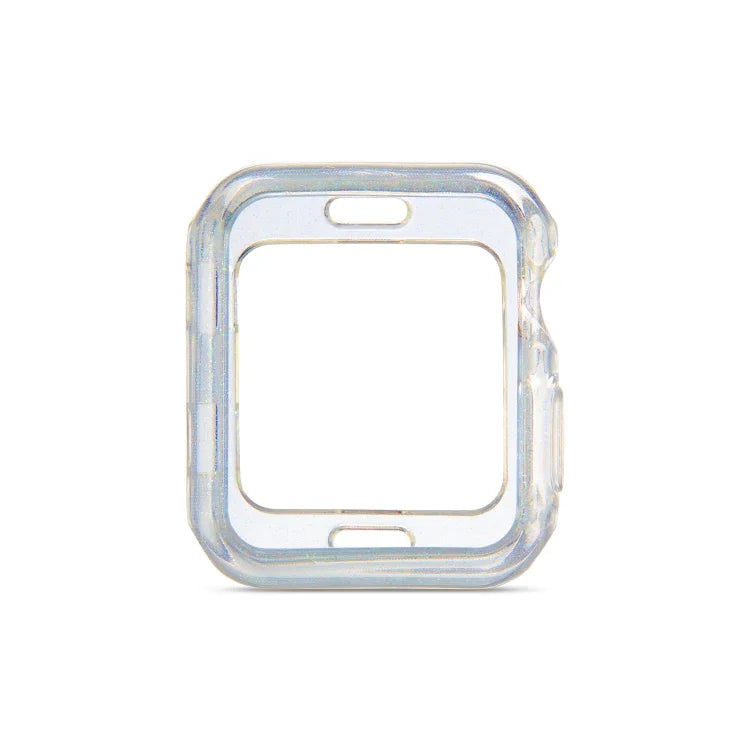 閃粉 TPU 保護殼，適用於 Apple Watch 系列 6 / 5 / 4 / Watch SE 44mm，適用於 Apple Watch 系列 3 & 2 & 1 42mm，適用於 Apple Watch 系列 6 / 5 / 4 / Watch SE 40mm，適用於 Apple Watch 系列 3 & 2 & 1 38mm