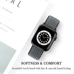 波浪紋尼龍替換錶帶，適用於 Apple Watch 系列，7 45mm / 6 & SE & 5 & 4 44mm / 3 & 2 & 1 42mm，7 41mm / 6 & SE & 5 & 4 40mm / 3 & 2 & 1 38mm