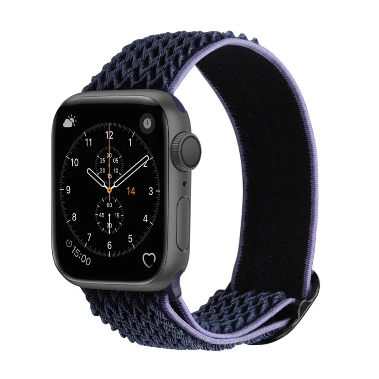 波浪紋尼龍替換錶帶，適用於 Apple Watch 系列，7 45mm / 6 & SE & 5 & 4 44mm / 3 & 2 & 1 42mm，7 41mm / 6 & SE & 5 & 4 40mm / 3 & 2 & 1 38mm
