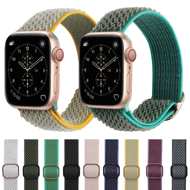 波浪紋尼龍替換錶帶，適用於 Apple Watch 系列，7 45mm / 6 & SE & 5 & 4 44mm / 3 & 2 & 1 42mm，7 41mm / 6 & SE & 5 & 4 40mm / 3 & 2 & 1 38mm