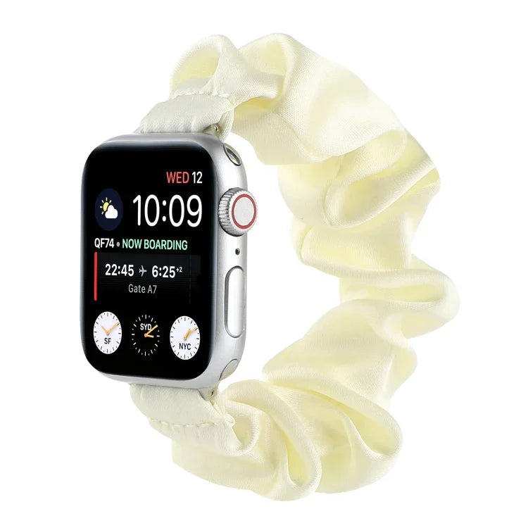 圍巾髮圈替換錶帶，適用於 Apple Watch 系列，7 45mm / 6 & SE & 5 & 4 44mm / 3 & 2 & 1 42mm，7 41mm / 6 & SE & 5 & 4 40mm / 3 & 2 & 1 38mm