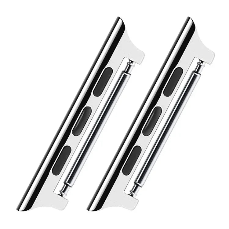2 件組錶帶不鏽鋼聲學耳朵連接器，寬度：22mm，適用於 Apple Watch 系列 6 & SE & 5 & 4 40mm / 3 & 2 & 1 38mm，寬度：22mm，適用於 Apple Watch 40mm / 38mm