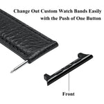 2 件組錶帶不鏽鋼聲學耳朵連接器，寬度：22mm，適用於 Apple Watch 系列 6 & SE & 5 & 4 40mm / 3 & 2 & 1 38mm，寬度：22mm，適用於 Apple Watch 40mm / 38mm