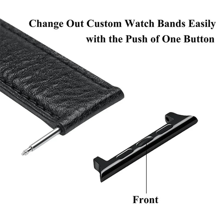 2 件組錶帶不鏽鋼聲學耳朵連接器，寬度：22mm，適用於 Apple Watch 系列 6 & SE & 5 & 4 40mm / 3 & 2 & 1 38mm，寬度：22mm，適用於 Apple Watch 40mm / 38mm