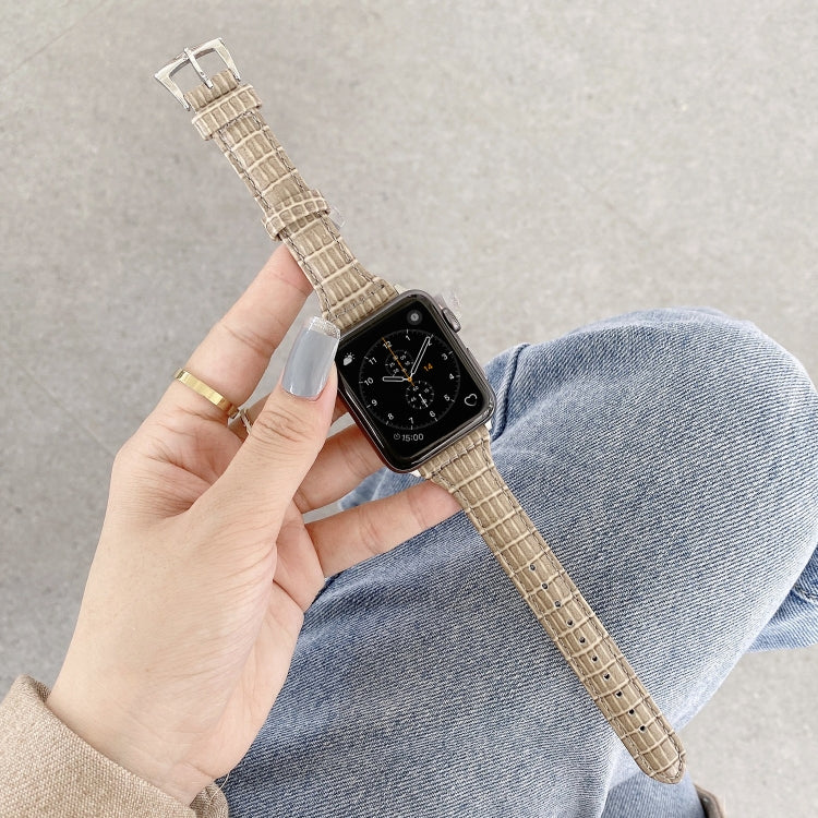 鱷魚紋皮革替換錶帶, 適用於 Apple Watch Series 7 41mm / & 6 & SE & 5 & 4 40mm, 適用於 Apple Watch Series 7 45mm / & 6 & SE & 5 & 4 44mm
