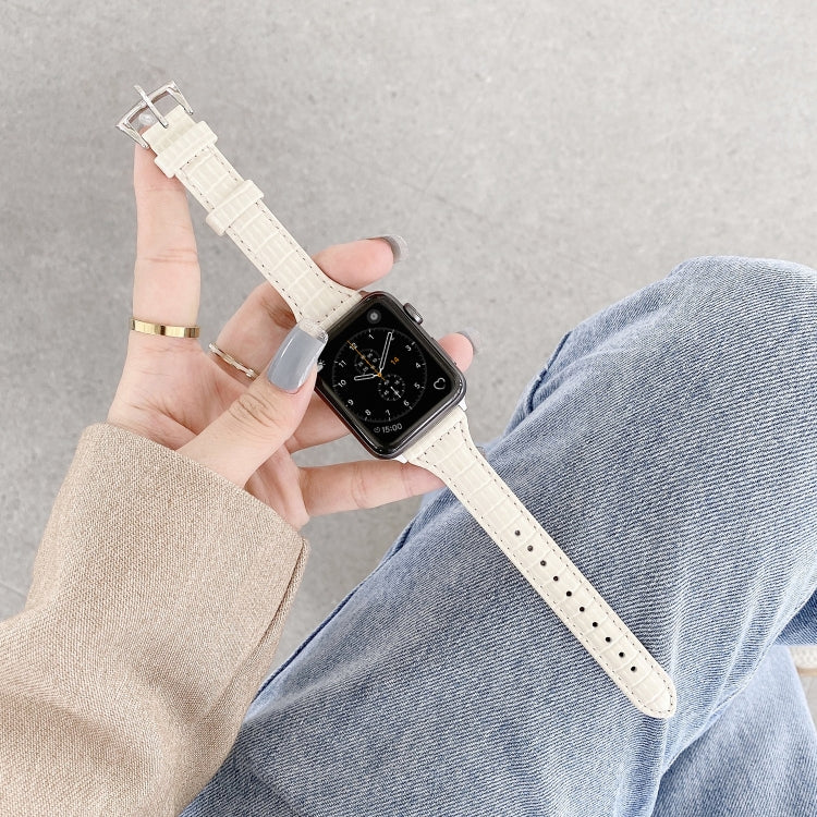 鱷魚紋皮革替換錶帶, 適用於 Apple Watch Series 7 41mm / & 6 & SE & 5 & 4 40mm, 適用於 Apple Watch Series 7 45mm / & 6 & SE & 5 & 4 44mm
