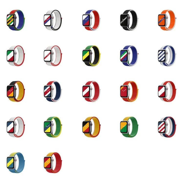 國際系列回環替換錶帶，適用於 Apple Watch 系列，7 45mm / 6 & SE & 5 & 4 44mm / 3 & 2 & 1 42mm，7 41mm / 6 & SE & 5 & 4 40mm / 3 & 2 & 1 38mm