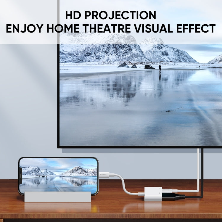 JOYROOM S-H141 1080P 8 Pin 轉 HDMI 轉換器，S-H141
