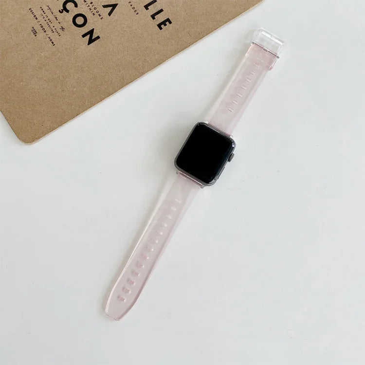 淺色 TPU 褪色替換錶帶，適用於 Apple Watch 系列，7 45mm / 6 & SE & 5 & 4 44mm / 3 & 2 & 1 42mm，7 41mm / 6 & SE & 5 & 4 40mm / 3 & 2 & 1 38mm