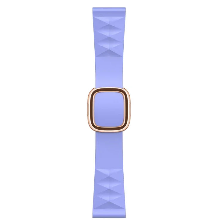 Modern Style Silicone Replacement Strap Watchband For Apple Watch Series 6 & SE & 5 & 4 44mm / 3 & 2 & 1 42mm, Black Buckle, Rose Gold Buckle, Silver Buckle