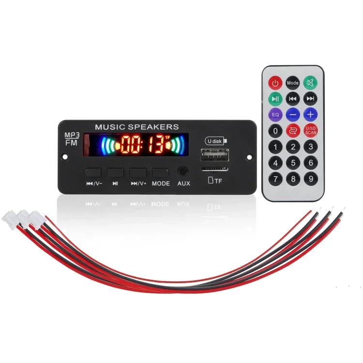JX-808BT 汽車 12V 音頻 MP3 播放解碼板 FM 收音機 USB，帶藍牙 / 遙控 / 錄音, JX-808BT