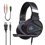 HXSJ F16 3.5mm + USB 埠 RGB 燈光立體聲遊戲耳機附麥克風