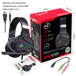 HXSJ F16 3.5mm + USB 埠 RGB 燈光立體聲遊戲耳機附麥克風