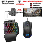 HXSJ P8+V100+J900 鍵鼠轉換器 + 單手鍵盤 + 可編程遊戲滑鼠套裝，P8+V100+A883