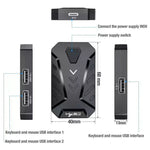 HXSJ V100+A883+P8 單手鍵盤 + 可編程遊戲滑鼠 + 鍵鼠轉換器套裝，V100+J900+P8