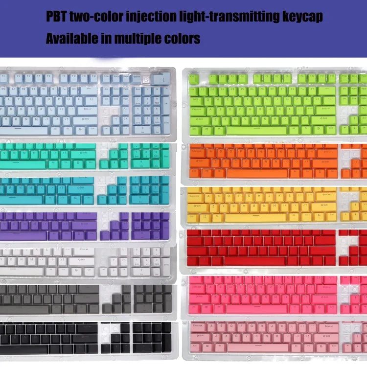 HXSJ P9 104鍵 PBT 彩色機械鍵盤鍵帽