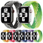 單環編織尼龍替換錶帶，尺寸：XS 128mm，適用於 Apple Watch 系列 6 & SE & 5 & 4 40mm / 3 & 2 & 1 38mm，XS 128mm 40mm / 38 mm