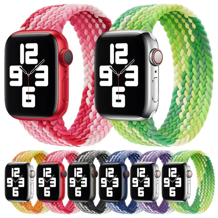 單圈編織尼龍替換錶帶，尺寸：S 135mm 適用於 Apple Watch Series 6 & SE & 5 & 4 40mm / 3 & 2 & 1 38mm，S 135mm 40mm / 38 mm