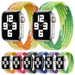 單圈編織尼龍替換錶帶，尺寸：M 145mm 適用於 Apple Watch Series 6 & SE & 5 & 4 40mm / 3 & 2 & 1 38mm，M 145mm 40mm / 38 mm