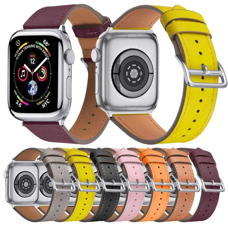 小手腕皮革替換錶帶，適用於 Apple Watch Series 7 41mm / & 6 & SE & 5 & 4 40mm，Apple Watch Series 7 45mm / & 6 & SE & 5 & 4 44mm