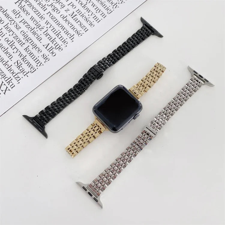 七珠鋼替換錶帶，適用於 Apple Watch Series 7 41mm / & 6 & SE & 5 & 4 40mm，Apple Watch Series 7 45mm / & 6 & SE & 5 & 4 44mm