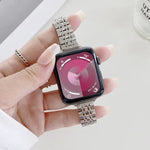 七珠鋼替換錶帶，適用於 Apple Watch Series 7 41mm / & 6 & SE & 5 & 4 40mm，Apple Watch Series 7 45mm / & 6 & SE & 5 & 4 44mm