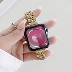 七珠鋼替換錶帶，適用於 Apple Watch Series 7 41mm / & 6 & SE & 5 & 4 40mm，Apple Watch Series 7 45mm / & 6 & SE & 5 & 4 44mm