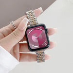七珠鋼替換錶帶，適用於 Apple Watch Series 7 41mm / & 6 & SE & 5 & 4 40mm，Apple Watch Series 7 45mm / & 6 & SE & 5 & 4 44mm