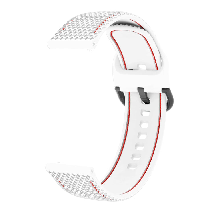 適用於 Samsung Galaxy Watch Active 2 雙色縫線矽膠替換錶帶，20mm