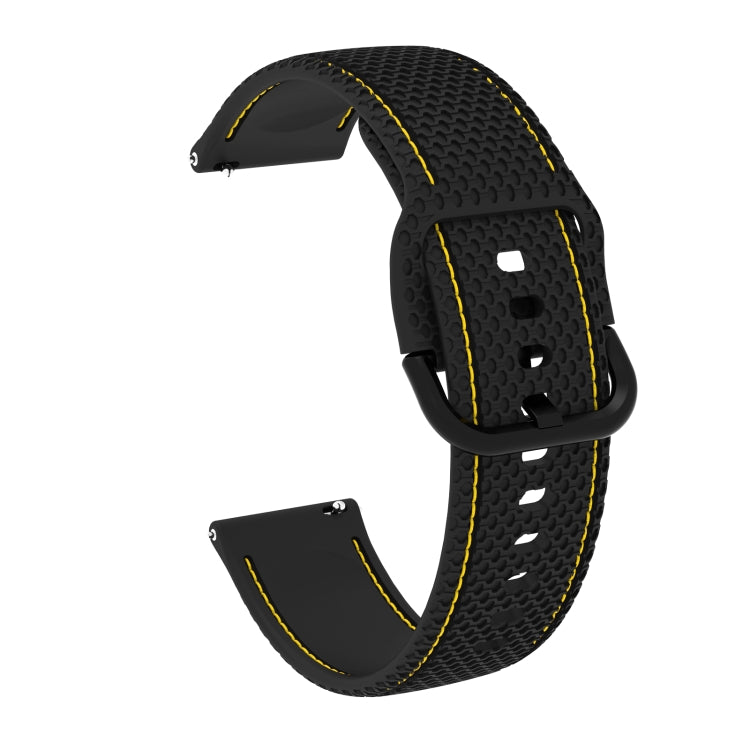 適用於 Samsung Galaxy Watch Active 2 雙色縫線矽膠替換錶帶，20mm