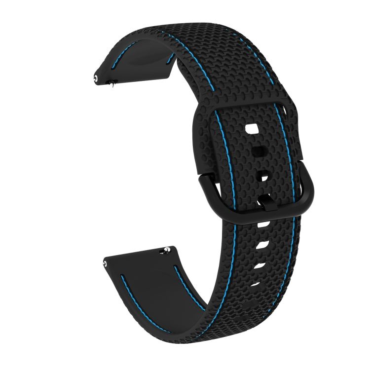 適用於 Samsung Galaxy Watch Active 2 雙色縫線矽膠替換錶帶，20mm