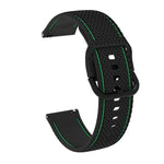 適用於 Samsung Galaxy Watch Active 2 雙色縫線矽膠替換錶帶，20mm