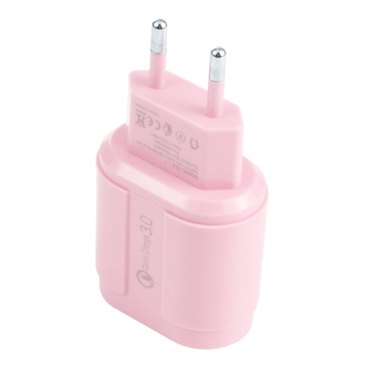 13-3 QC3.0 單USB介面馬卡龍旅行充電器，EU插頭，US插頭