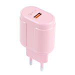 13-3 QC3.0 單USB介面馬卡龍旅行充電器，EU插頭，US插頭