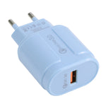 13-3 QC3.0 單USB介面馬卡龍旅行充電器，EU插頭，US插頭