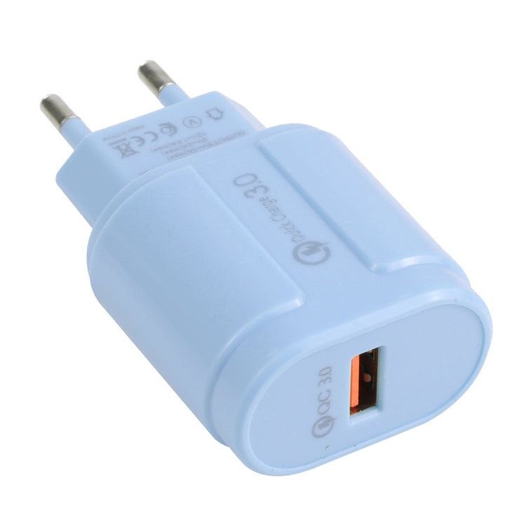 13-3 QC3.0 單USB介面馬卡龍旅行充電器，EU插頭，US插頭