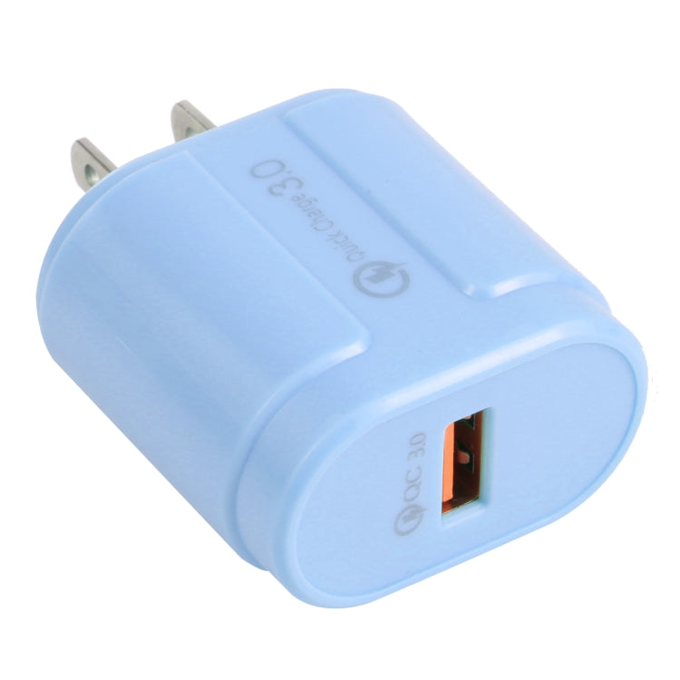 13-3 QC3.0 單USB介面馬卡龍旅行充電器，EU插頭，US插頭