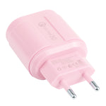 13-222 QC3.0 USB + 2.1A 雙USB埠馬卡龍旅行充電器，EU插頭，US插頭