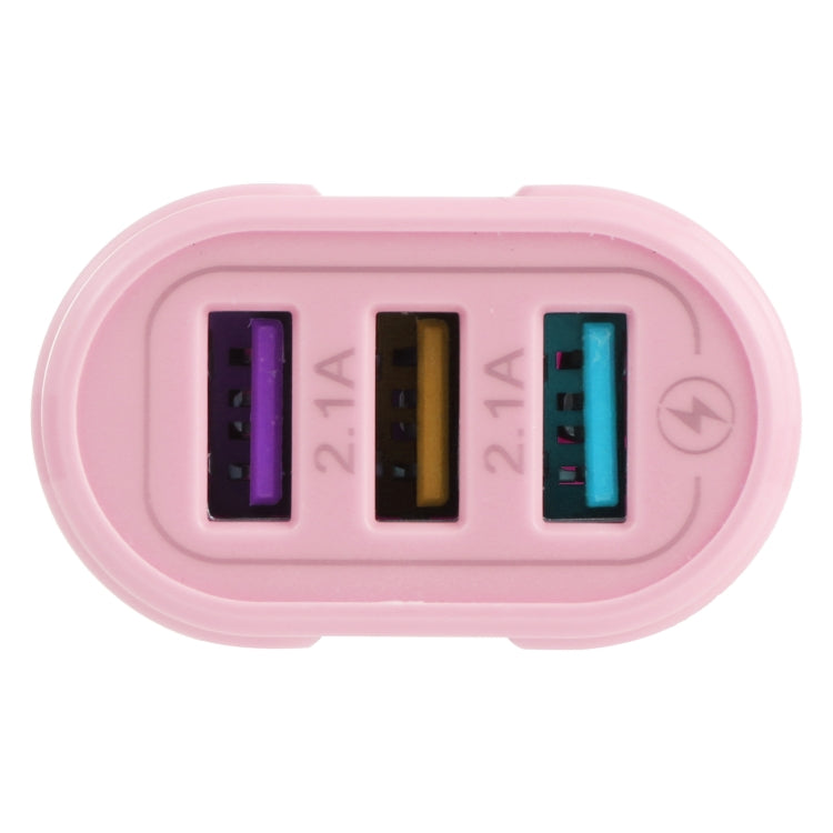 13-222 QC3.0 USB + 2.1A 雙USB埠馬卡龍旅行充電器，EU插頭，US插頭