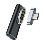 100W USB-C / Type-C 母頭轉 20 針磁吸 USB-C / Type-C 公頭彎頭轉接器