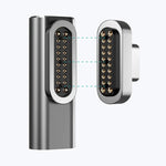 100W USB-C / Type-C 母頭轉 20 針磁吸 USB-C / Type-C 公頭彎頭轉接器