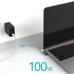 100W USB-C / Type-C 母頭轉 20 針磁吸 USB-C / Type-C 公頭彎頭轉接器