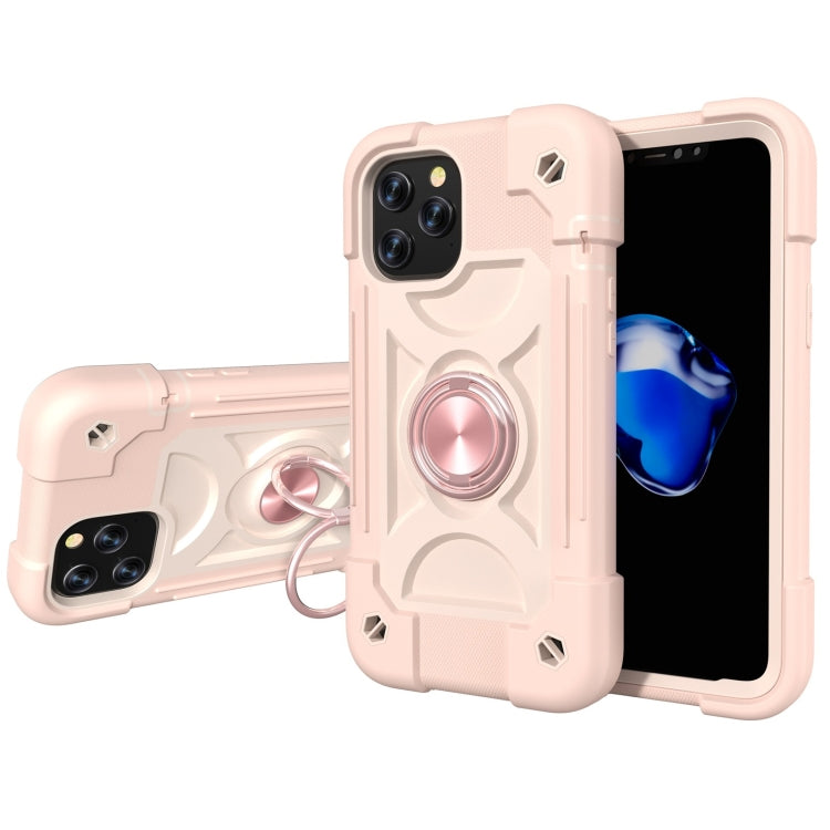 Shockproof Silicone + PC Protective Case with Dual-Ring Holder, For iPhone 12 / 12 Pro, For iPhone 12 Pro Max