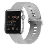 矽膠替換錶帶，適用於Apple Watch Series，7 45mm / 6 & SE & 5 & 4 44mm / 3 & 2 & 1 42mm，7 41mm / 6 & SE & 5 & 4 40mm / 3 & 2 & 1 38mm