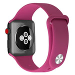 矽膠替換錶帶，適用於Apple Watch Series 7 41mm / 6 & SE & 5 & 4 40mm / 3 & 2 & 1 38mm，7 45mm / 6 & SE & 5 & 4 44mm / 3 & 2 & 1 42mm