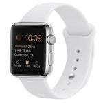 矽膠替換錶帶，適用於Apple Watch Series 7 41mm / 6 & SE & 5 & 4 40mm / 3 & 2 & 1 38mm，7 45mm / 6 & SE & 5 & 4 44mm / 3 & 2 & 1 42mm