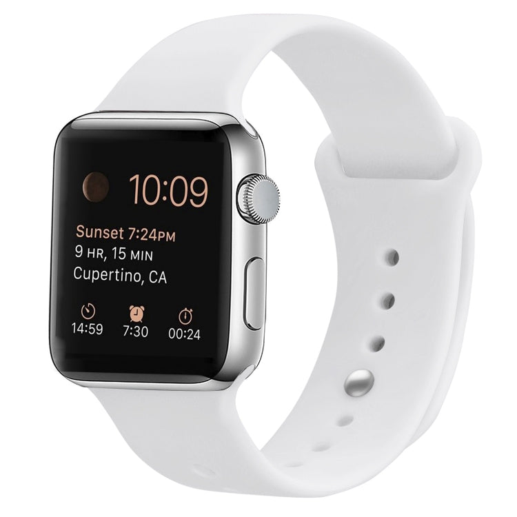 矽膠替換錶帶，適用於Apple Watch Series 7 41mm / 6 & SE & 5 & 4 40mm / 3 & 2 & 1 38mm，7 45mm / 6 & SE & 5 & 4 44mm / 3 & 2 & 1 42mm